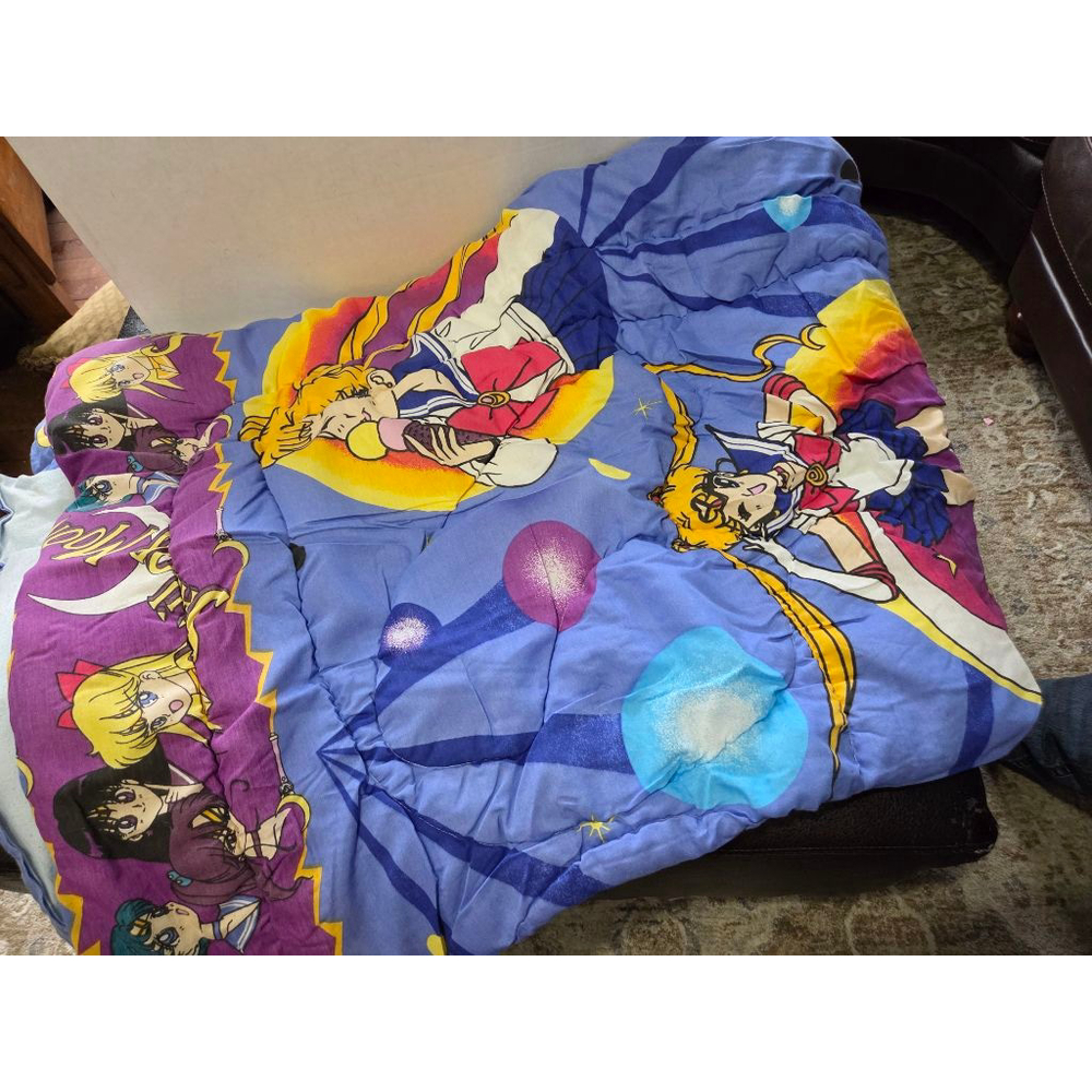 Sailor Moon Twin Comforter Blue Purple vintage collectible